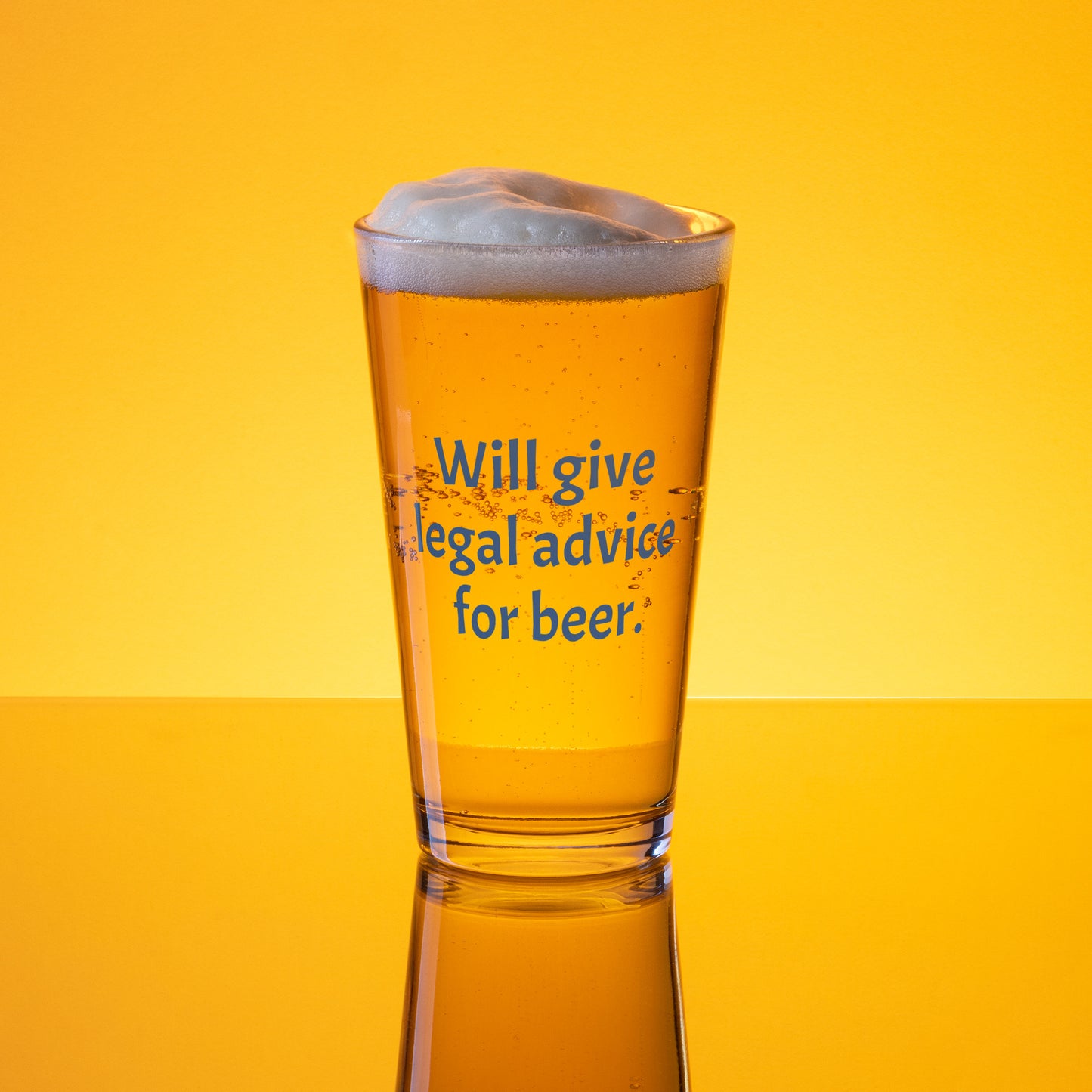 Shaker pint glass for lawyer -  Legal Advice for Beer